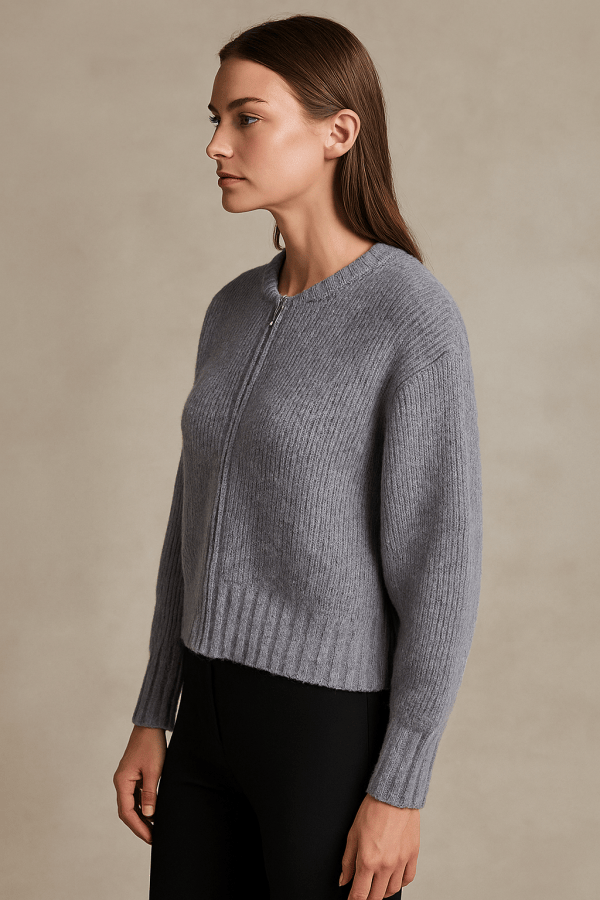 Celina™ Knit Zipper Cardigan - Image 3