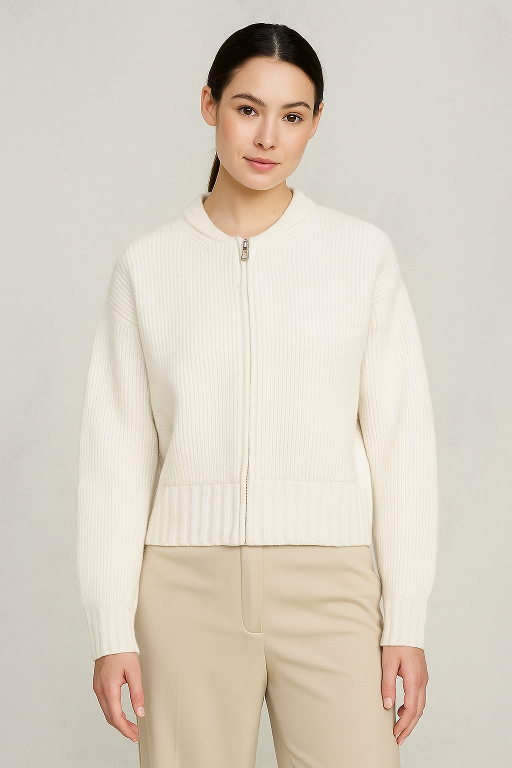 Celina™ Knit Zipper Cardigan - Image 5