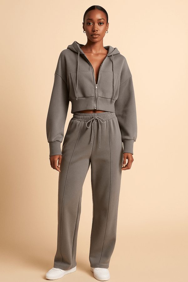 ProbyVC™ Cropped Zipper Hoodie & Joggers Set