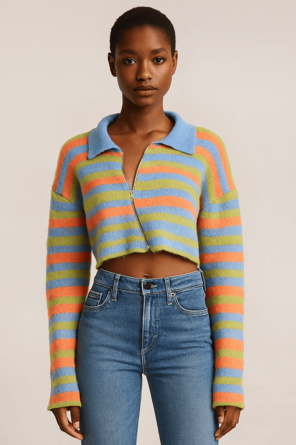 Aurelia™ Striped Knit Cropped Cardigan - Image 2