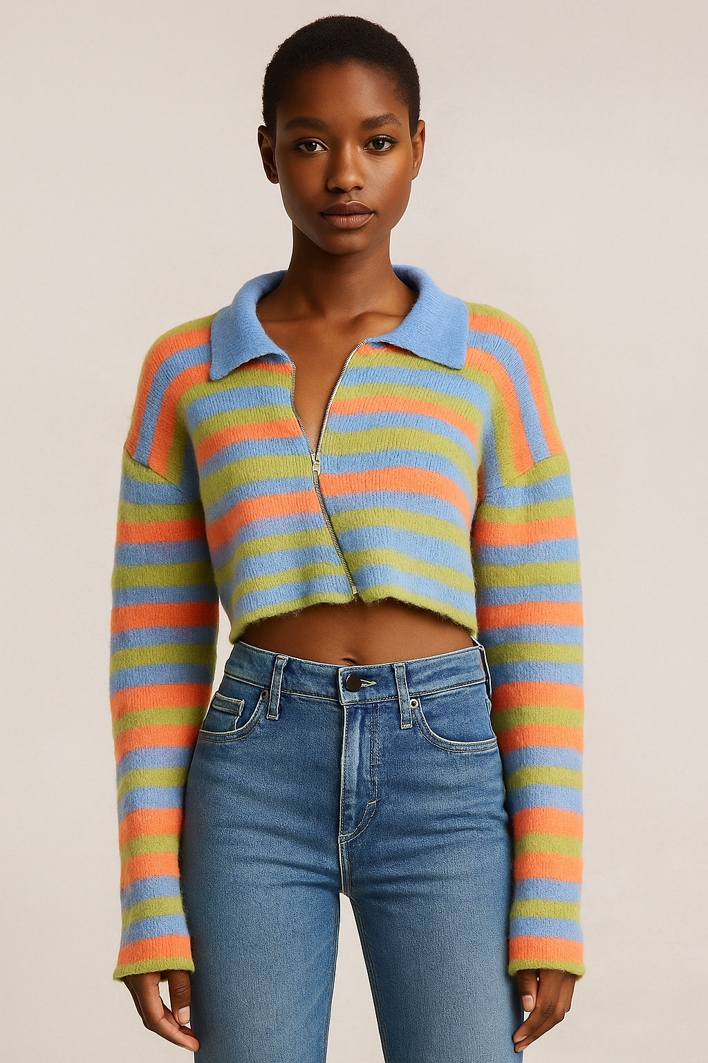 Aurelia™ Striped Knit Cropped Cardigan - Image 2