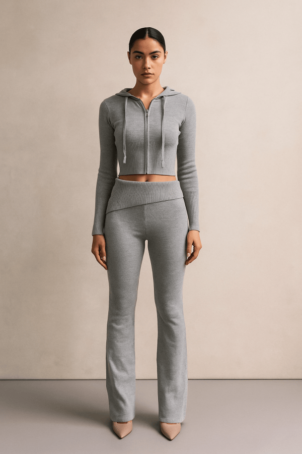 Valoria™ Cropped Hoodie & Jogger Set - Image 2