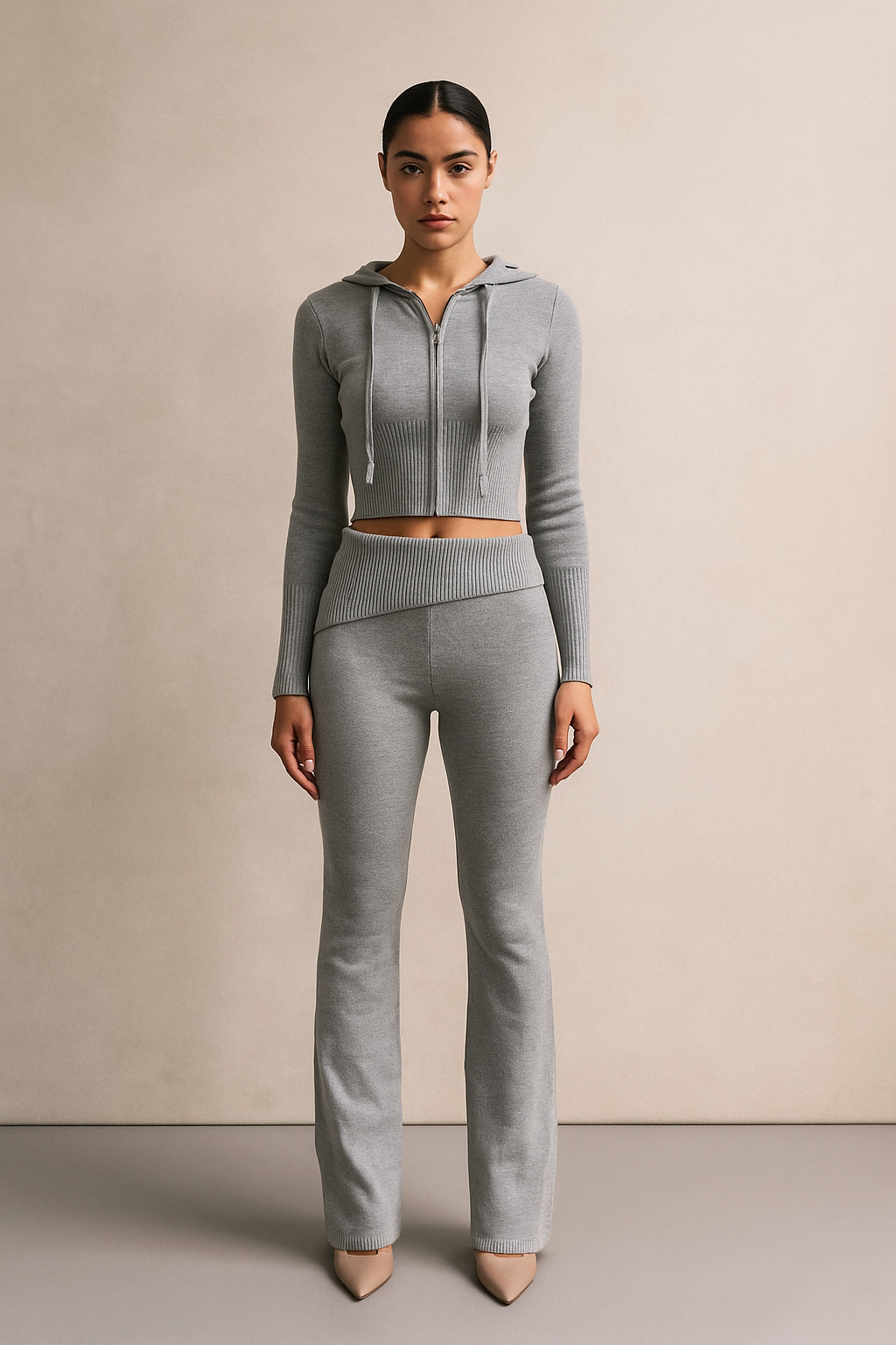 Valoria™ Cropped Hoodie & Jogger Set - Image 2