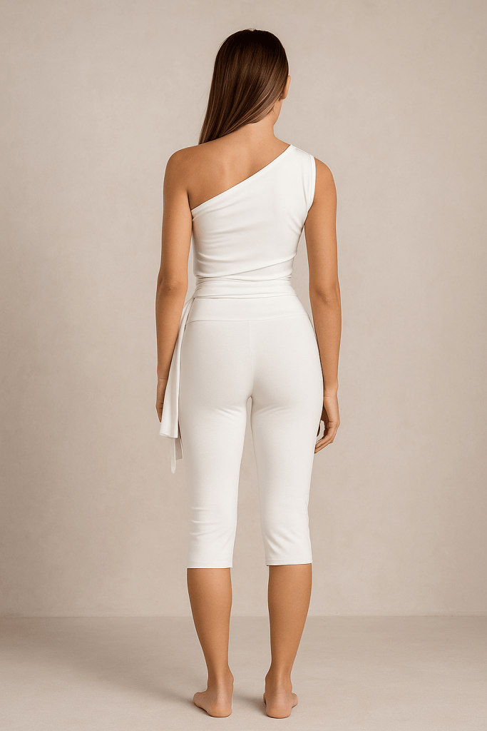 Serenya™ Off-Shoulder Top & Capri Trousers Set