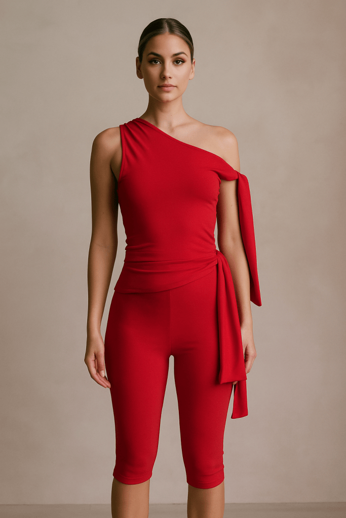 Serenya™ Off-Shoulder Top & Capri Trousers Set