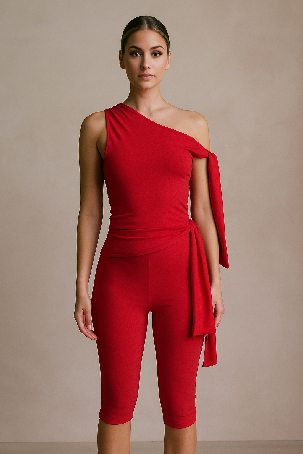 Serenya™ Off-Shoulder Top & Capri Trousers Set - Image 5