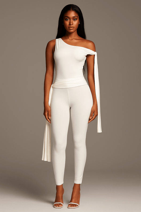 Amarisse™ One Shoulder Top & Pants Set