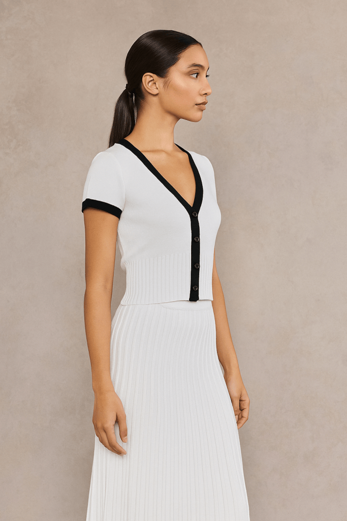 Lunara™ Short Sleeve Top & Pleated Maxi Skirt Set