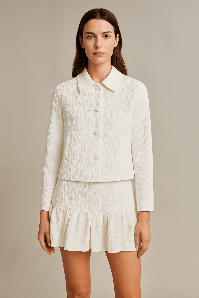Thessia™ Blazer Shirt & Skirt Set