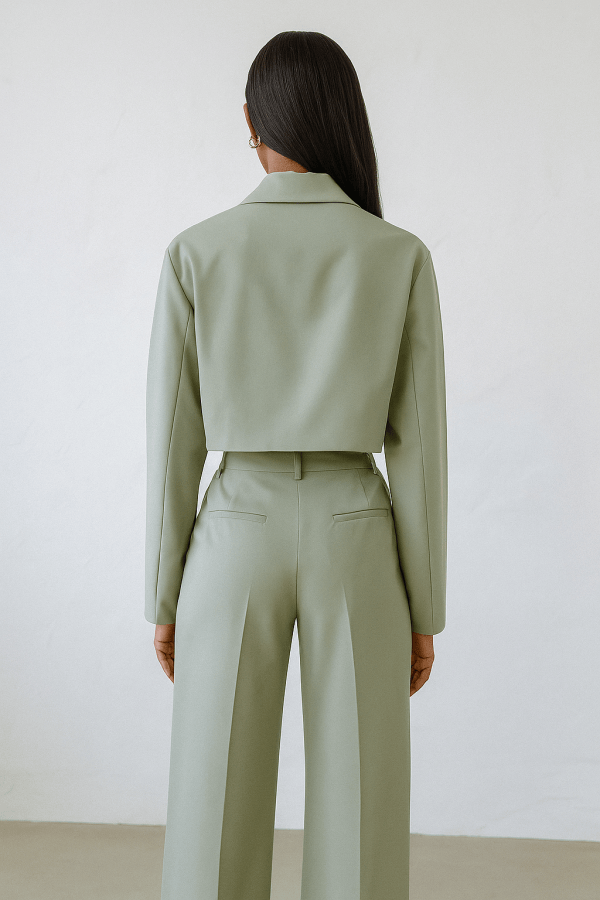 Orlena™ Cropped Jacket & Wide Leg Trousers Set - Image 4