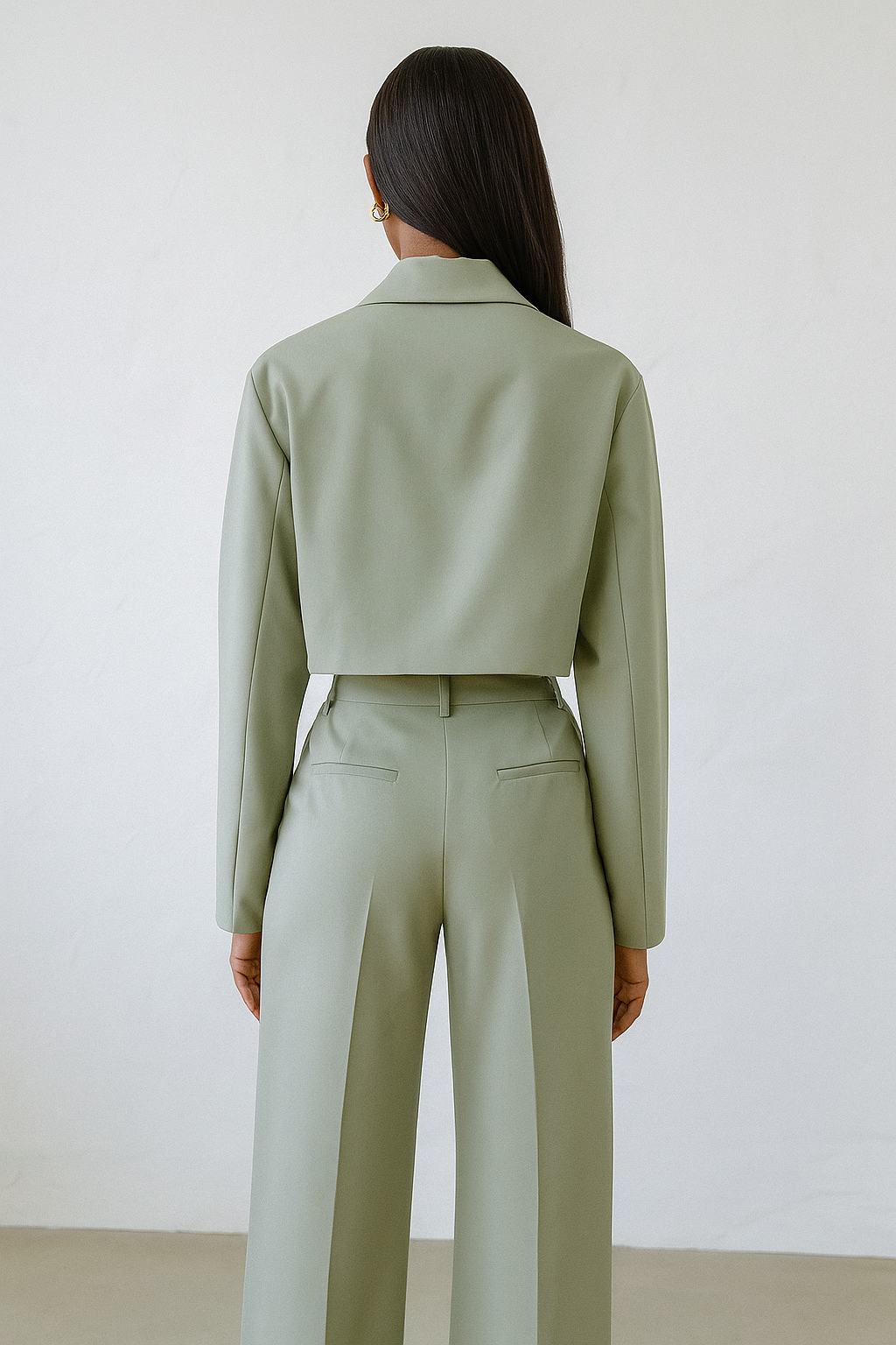 Orlena™ Cropped Jacket & Wide Leg Trousers Set - Image 4