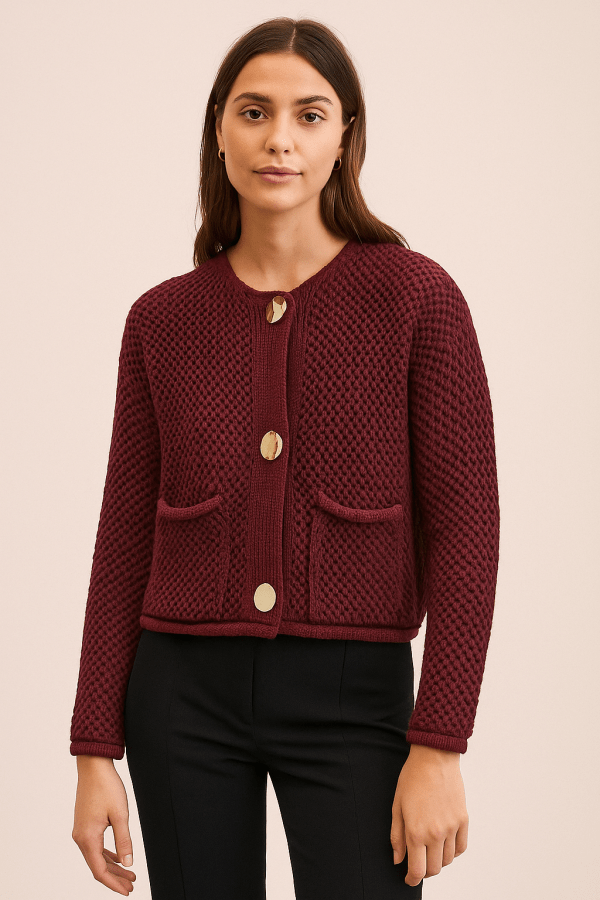 Orlena™ Knitted Button Detail Cardigan