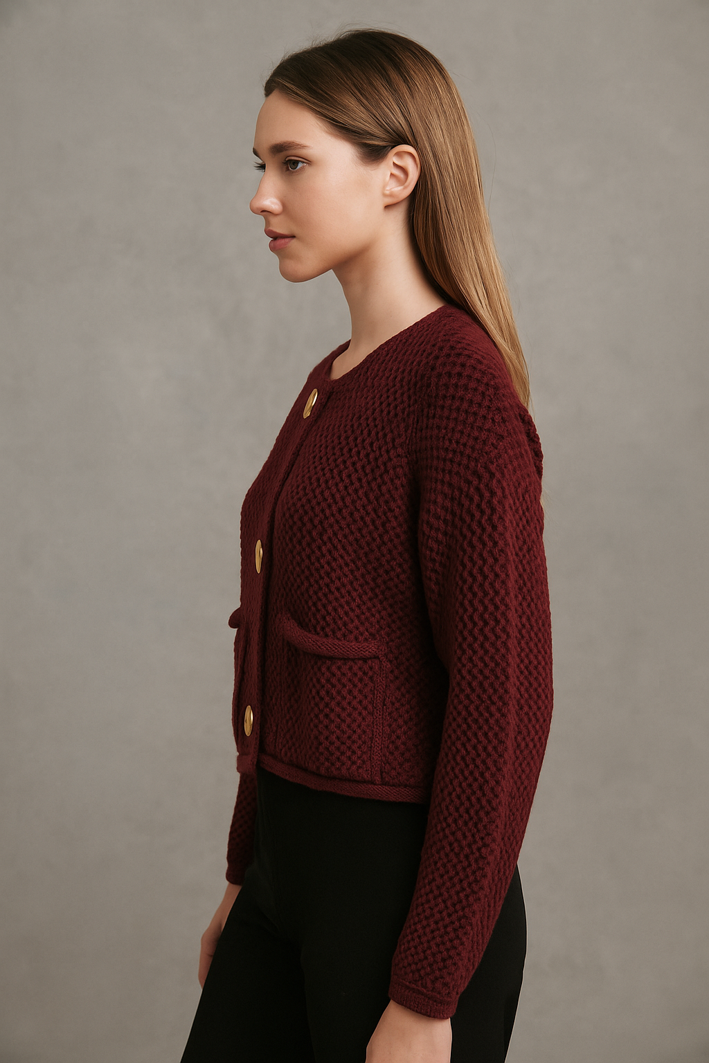 Orlena™ Knitted Button Detail Cardigan - Image 3