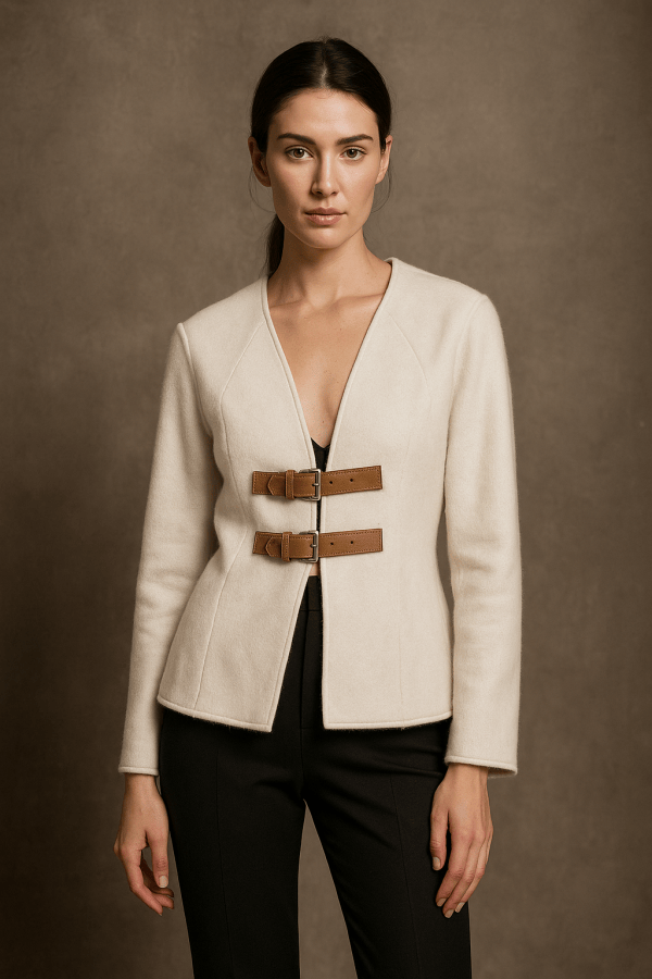 Lunara™ Wool & Leather Buckle Jacket - Image 1