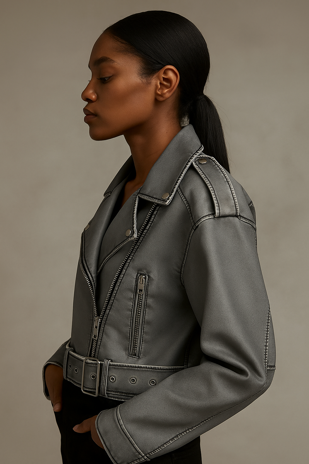 Veyra™ Vintage Washed Leather Jacket - Image 2