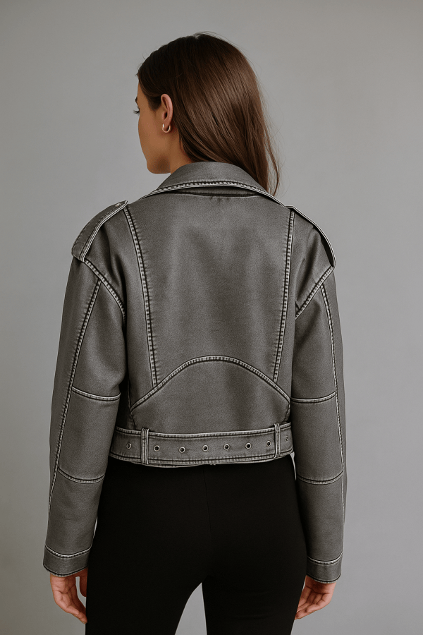 Veyra™ Vintage Washed Leather Jacket - Image 3