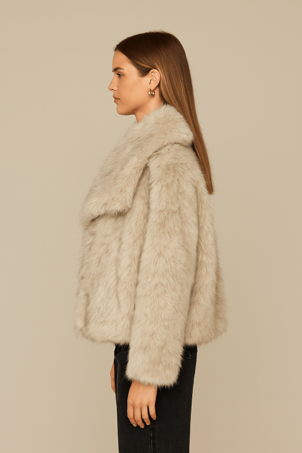 Corvina™ Cropped Plush Fur Coat - Image 3