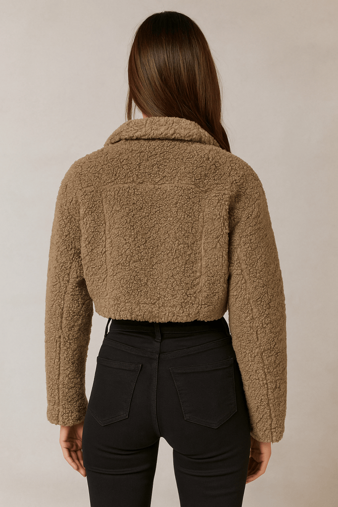 Orlena™ Faux Fur Fleece Cropped Jacket
