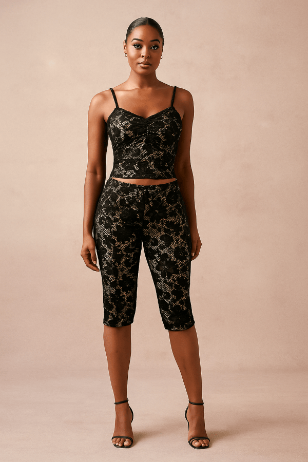 Corvina™ Lace Top & Capri Bottoms Set - Image 2