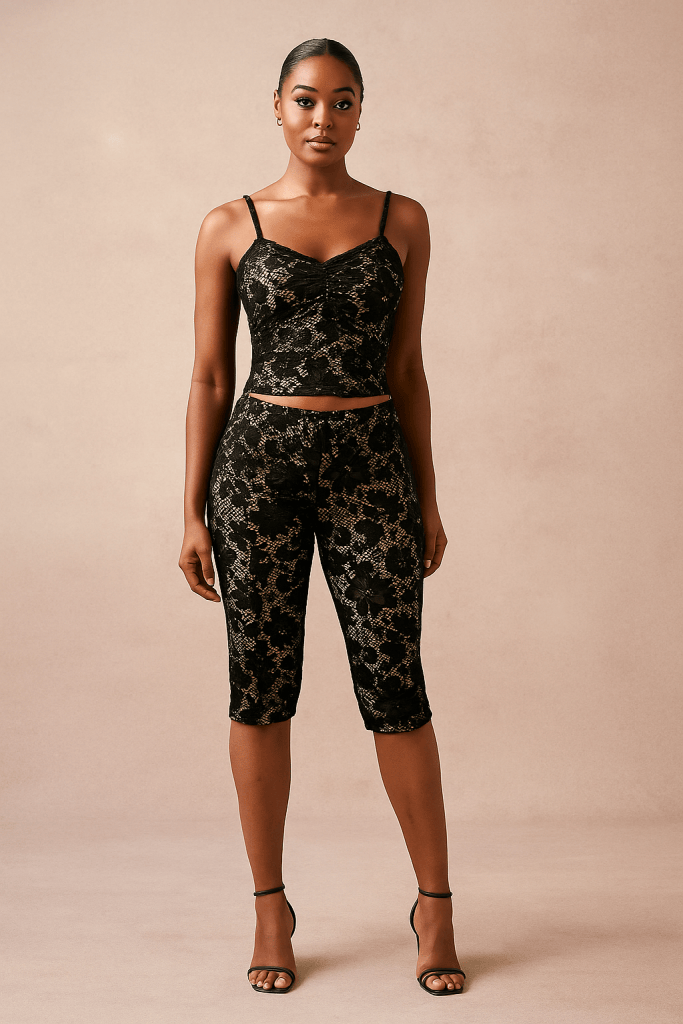 Corvina™ Lace Top & Capri Bottoms Set