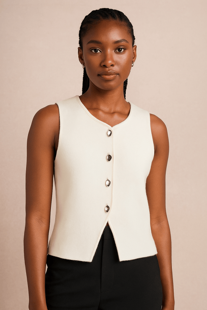 Valoria™ Knit Sleeveless Cropped Vest