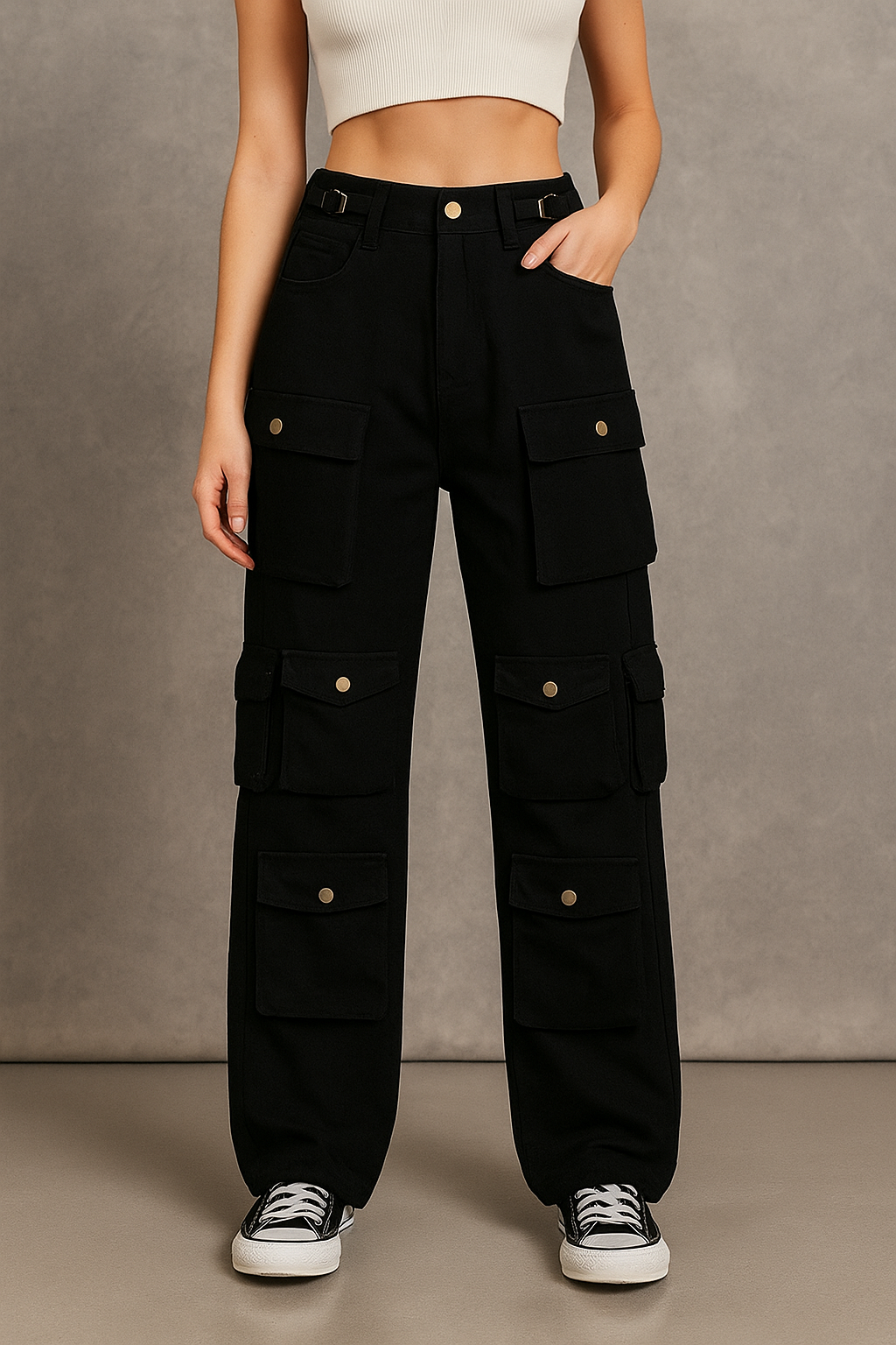 Elaris™ Multi-Pocket Cargo Pants - Image 2
