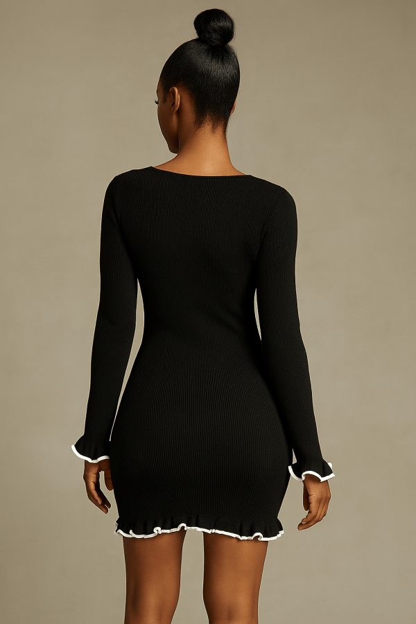 Corvina™ Long Sleeve Knitted Mini Dress - Image 5