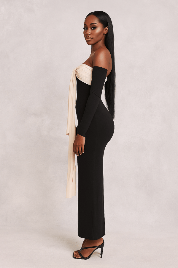 Lunara™ Strapless Long Sleeve Bodycon Maxi Dress - Image 2