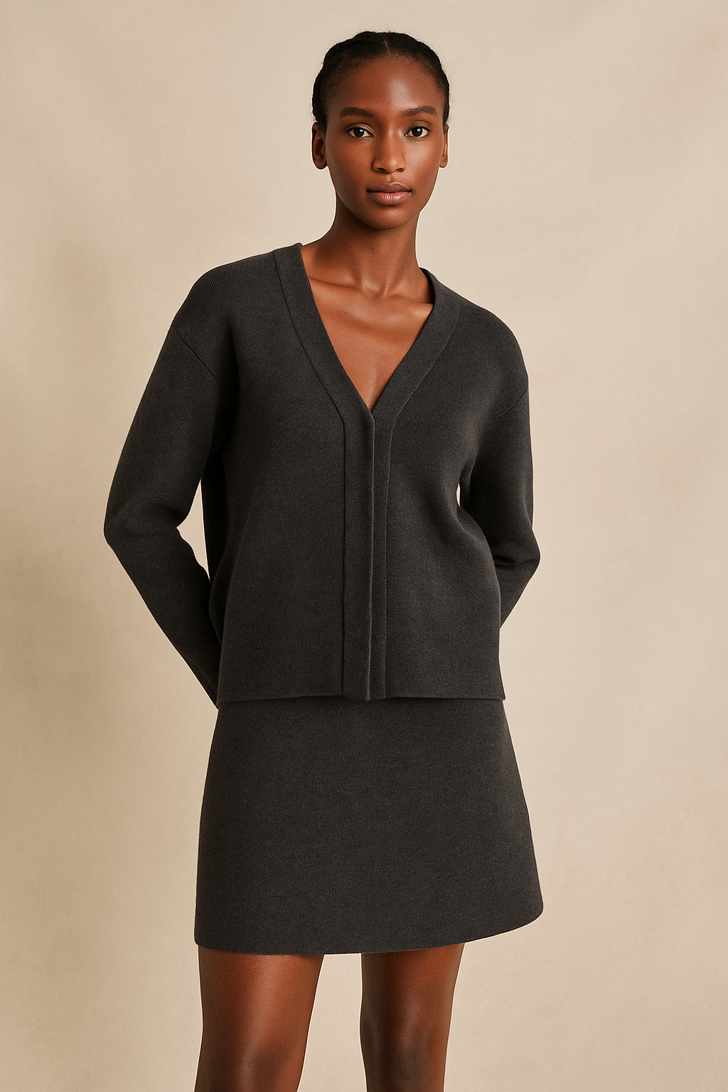 Veyra™ Knit Cardigan & Mini Skirt Set - Image 2