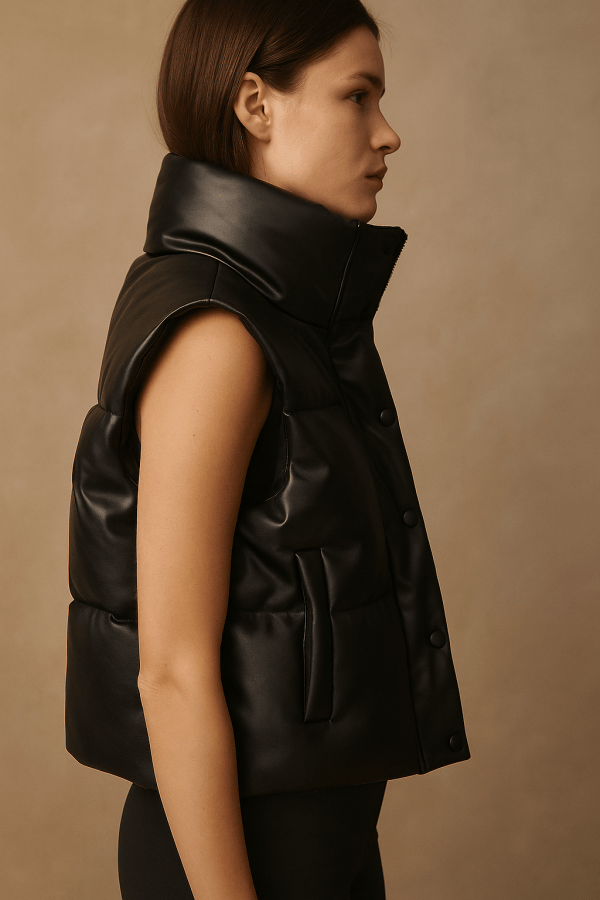 Melisandre™ Sleeveless Leather Coat - Image 3