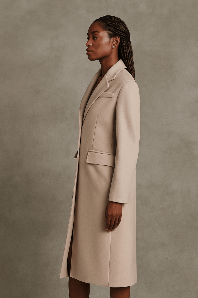 Corvina™ Turn Down Collar Long Coat