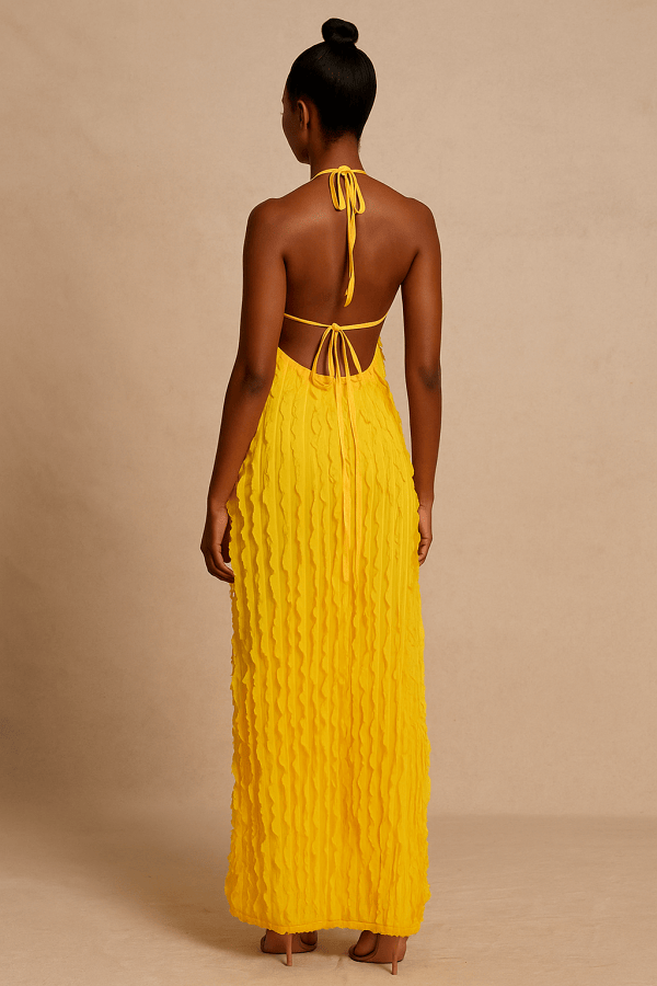 Elaris™ Ruched Halter Maxi Dress - Image 2