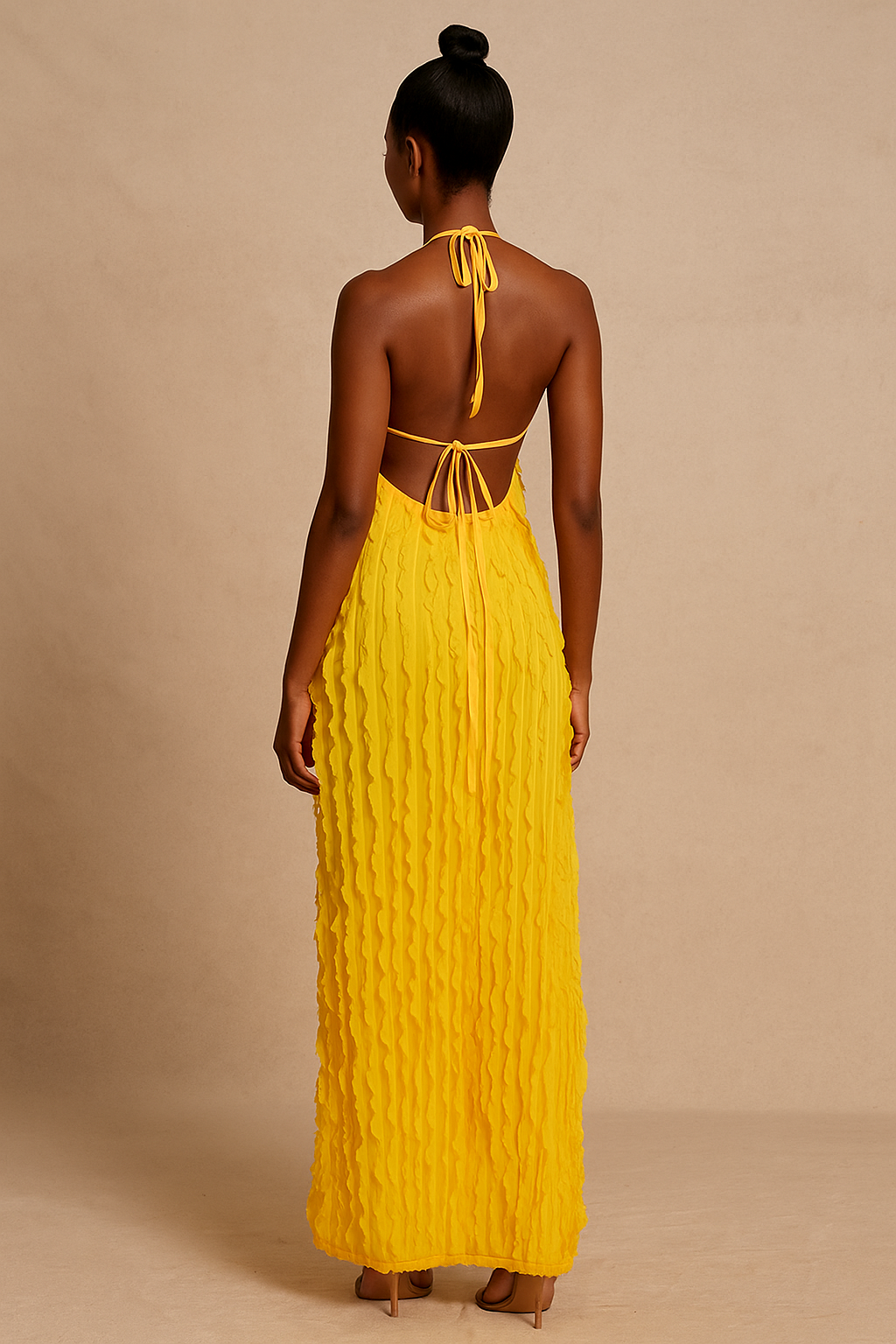 Elaris™ Ruched Halter Maxi Dress - Image 2