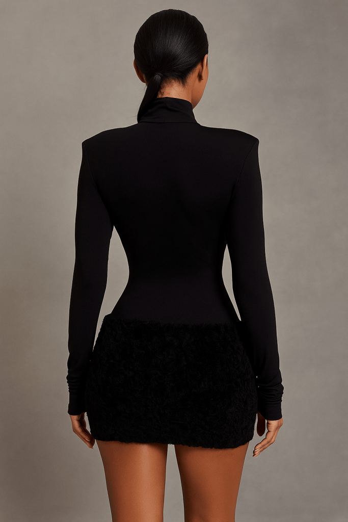 Lunara™ Turtleneck Long Sleeve Mini Dress