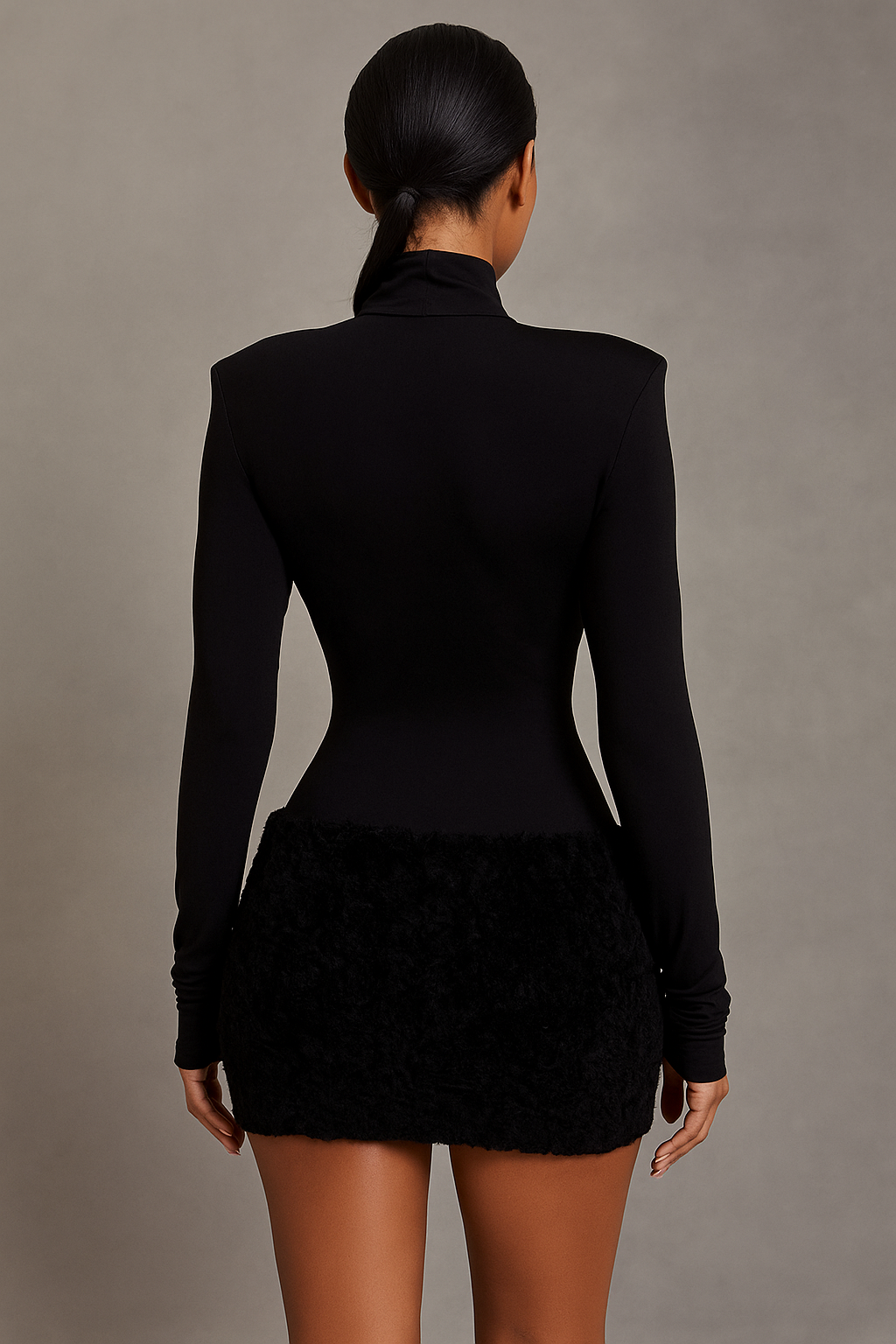 Lunara™ Turtleneck Long Sleeve Mini Dress - Image 3