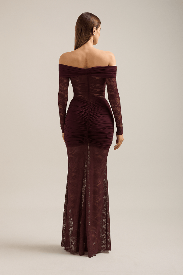 Orlena™ Off-Shoulder Hollow Out Maxi Dress - Image 4