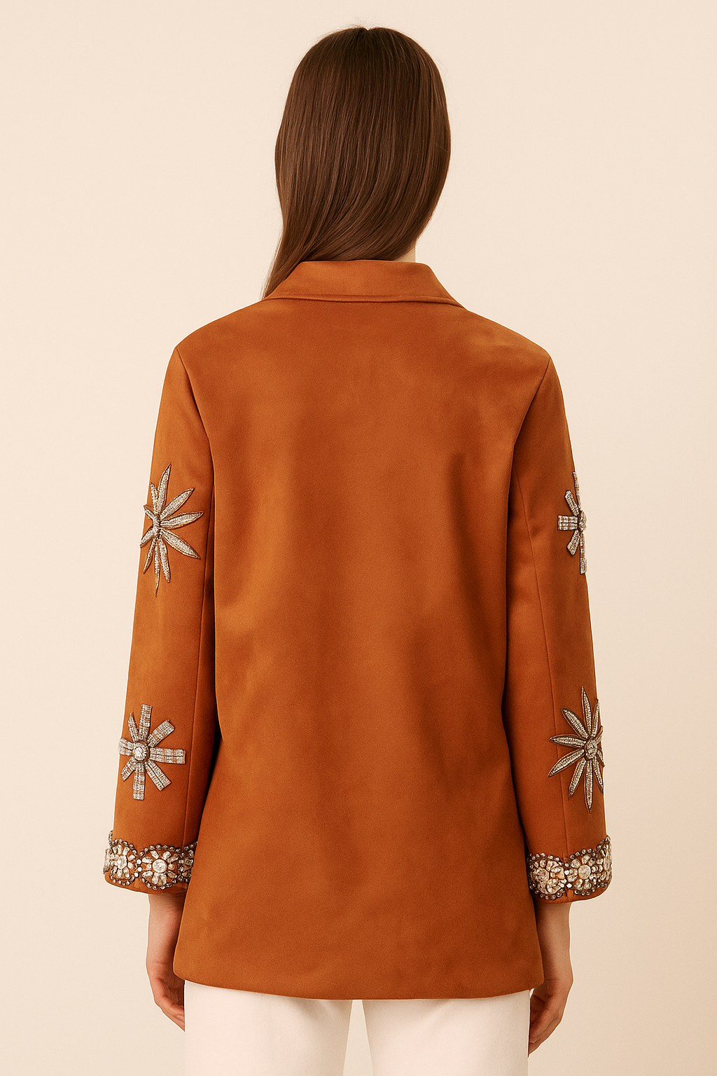 Juliette™ Rivet Flower Embellished Coat - Image 4