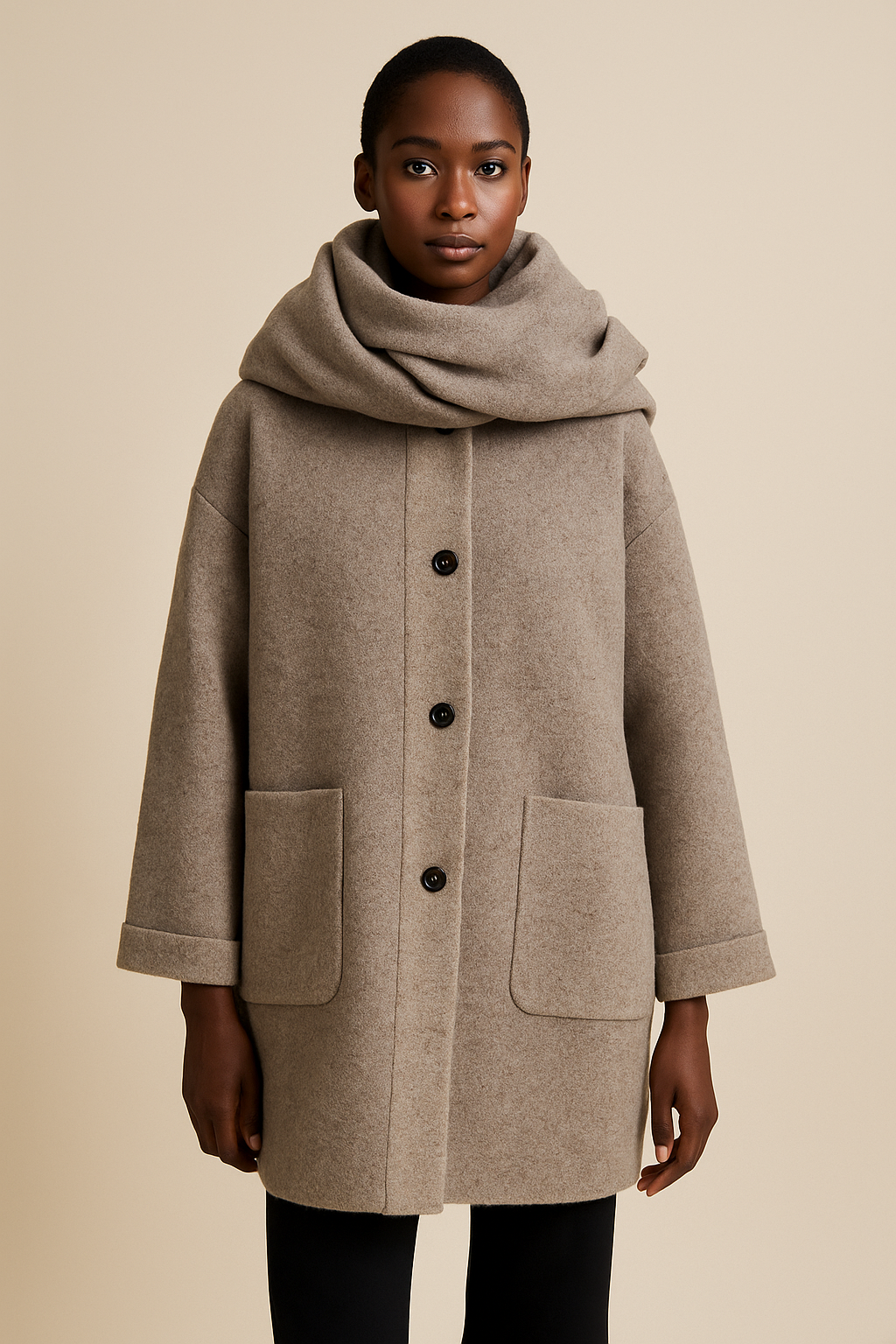 Amora™ Knitted Cardigan with Matching Scarf - Image 3
