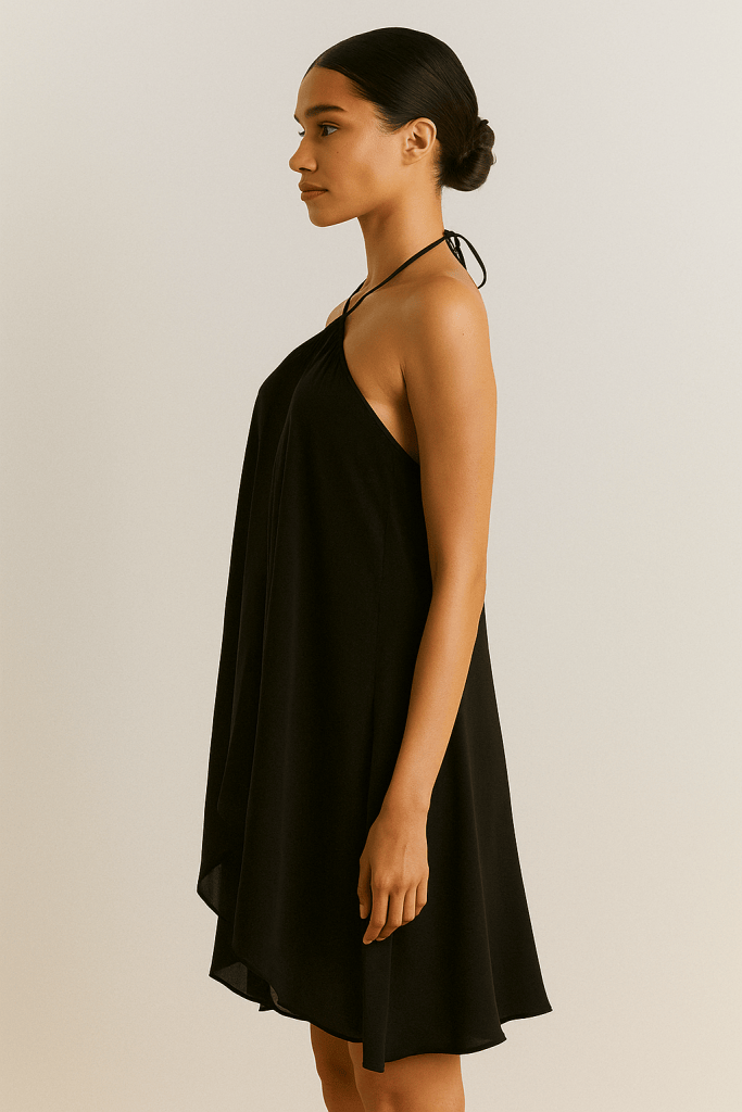 Amoura™ Sleeveless Halter Ruffle Mini Dress
