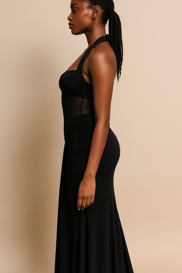 Alina™ Sleeveless Ruched Draped Bodycon Maxi Dress - Image 2