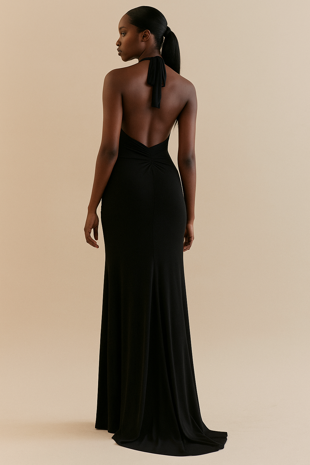 Alina™ Sleeveless Ruched Draped Bodycon Maxi Dress - Image 3