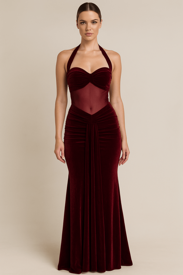 Alina™ Sleeveless Ruched Draped Bodycon Maxi Dress - Image 5