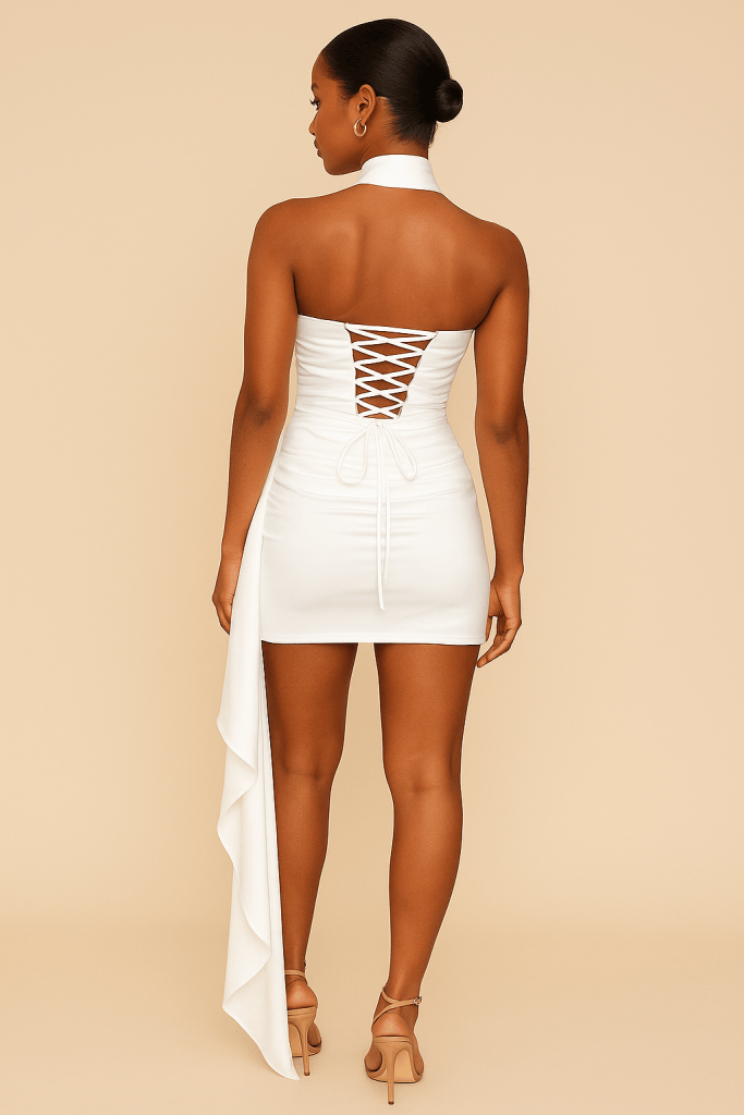 Vienna™ Scarf Corset Strapless Mini Dress
