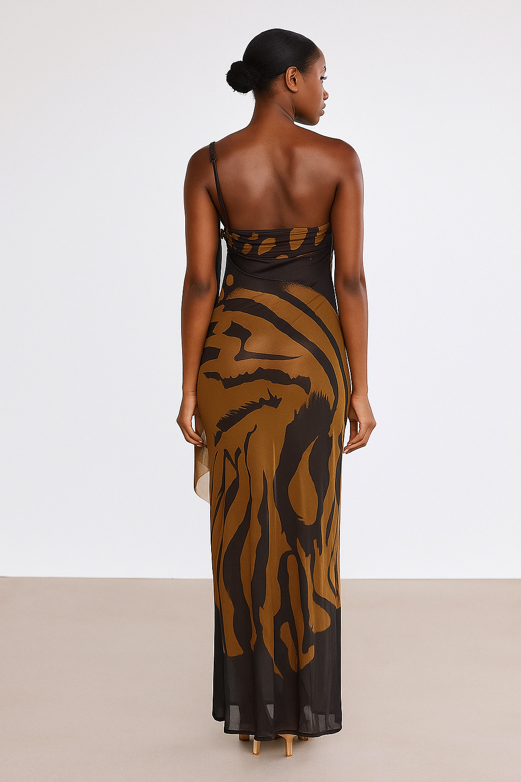 Verena™ Panelled Mesh Bodycon Maxi Dress - Image 3