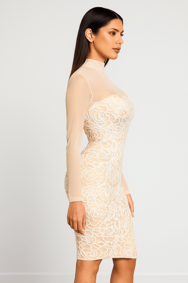 Liora™ Sheer Embroidered Sequin Mini Dress - Image 2