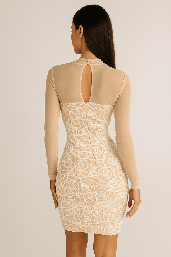 Liora™ Sheer Embroidered Sequin Mini Dress - Image 3
