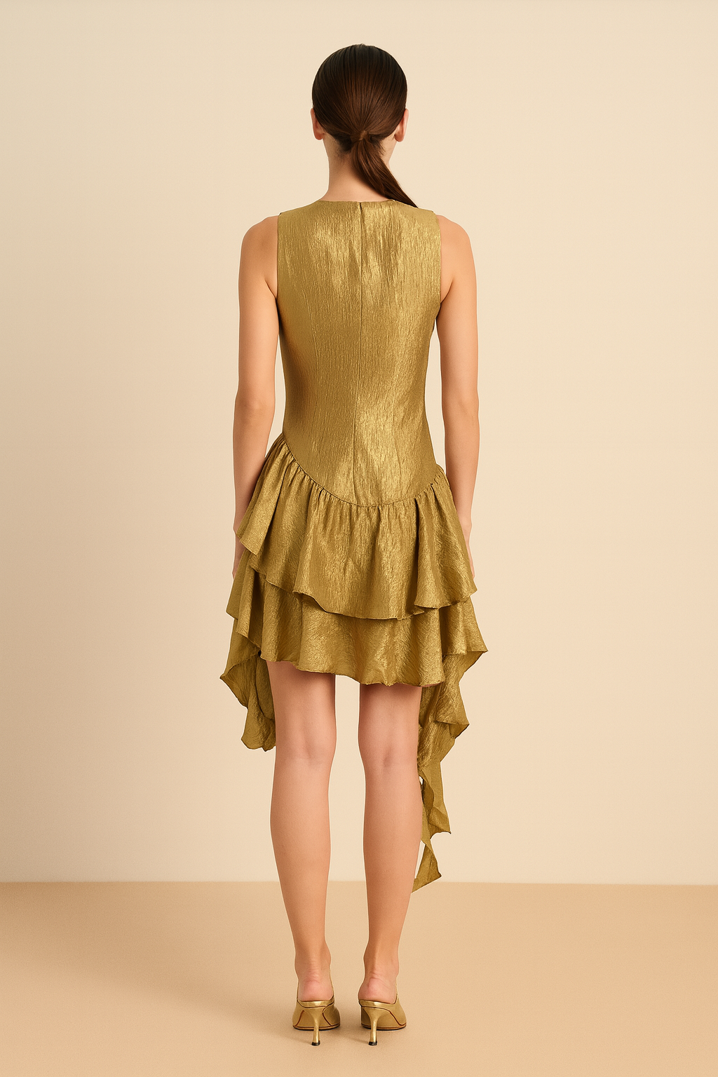Marisela™ Asymmetric Ruffled High-Low Mini Dress - Image 3
