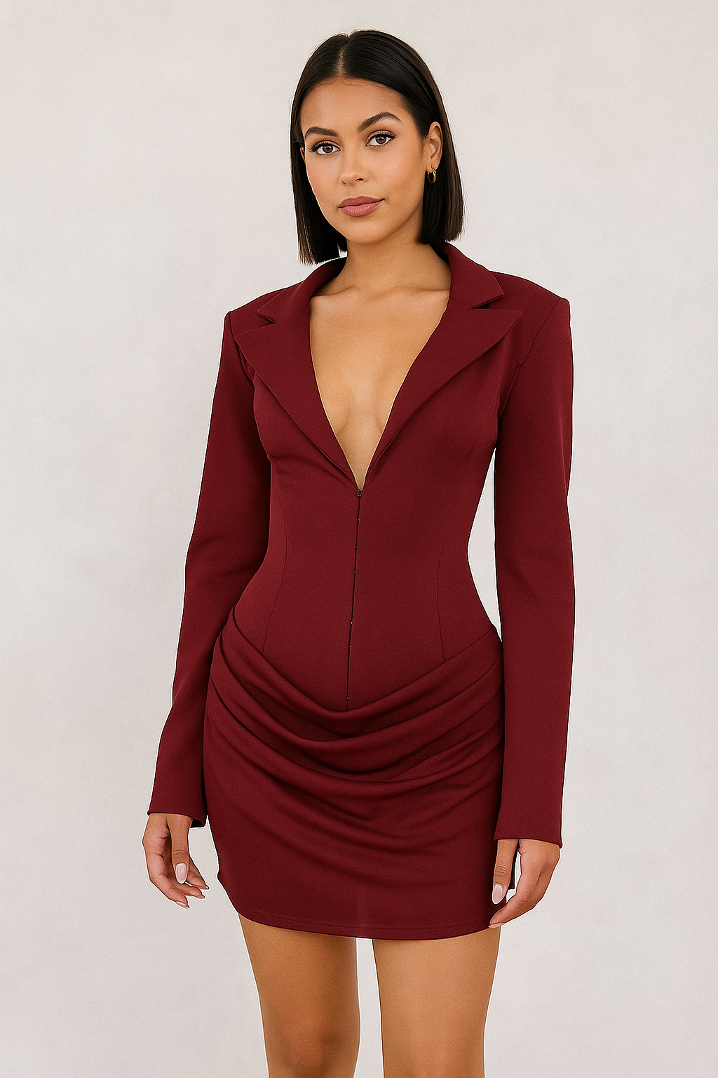 Monaco™ Structured Plunge Blazer Mini Dress - Image 2