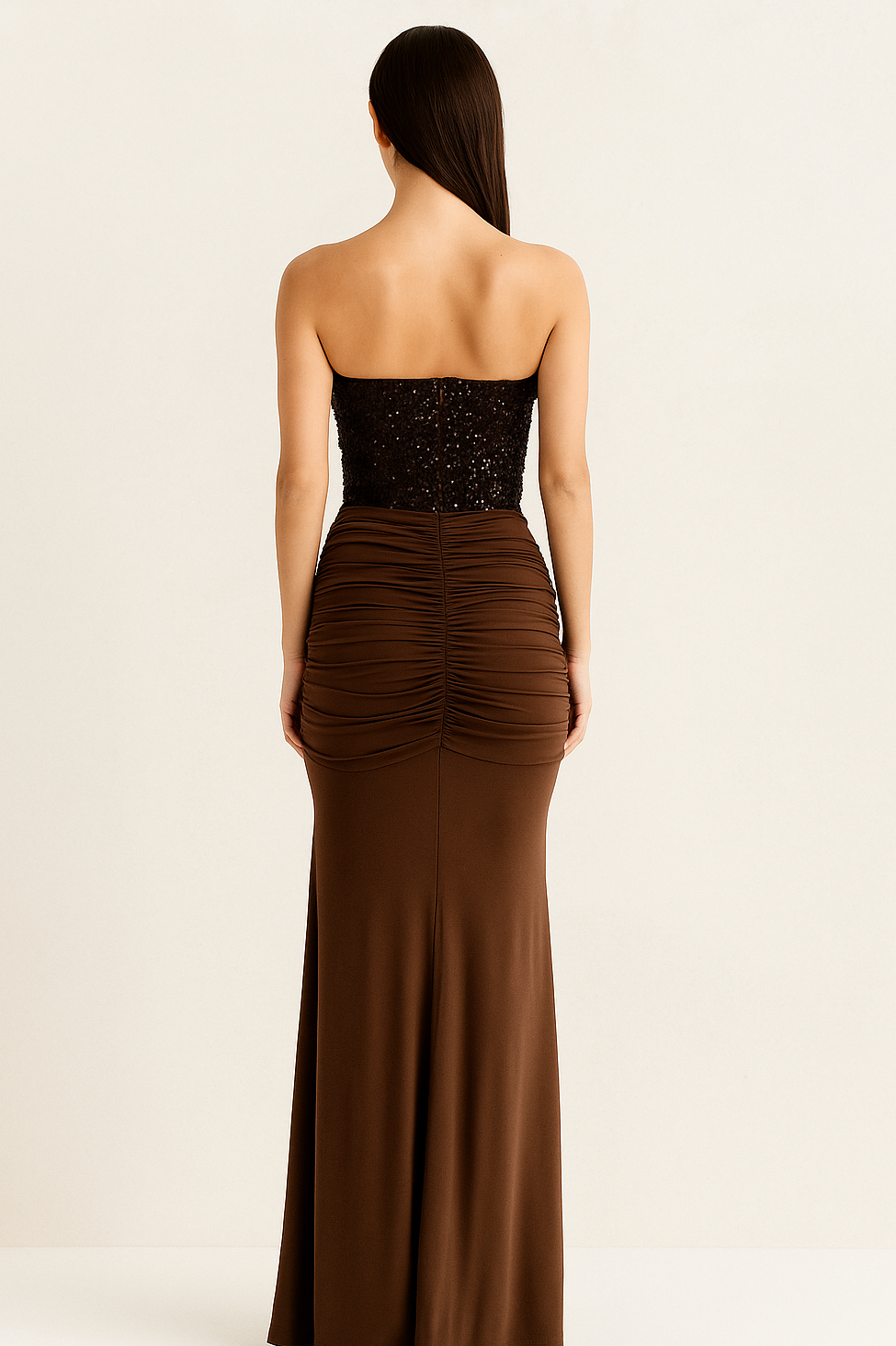 Chocolisse™ Embellished Corset Draped Maxi Dress - Image 3