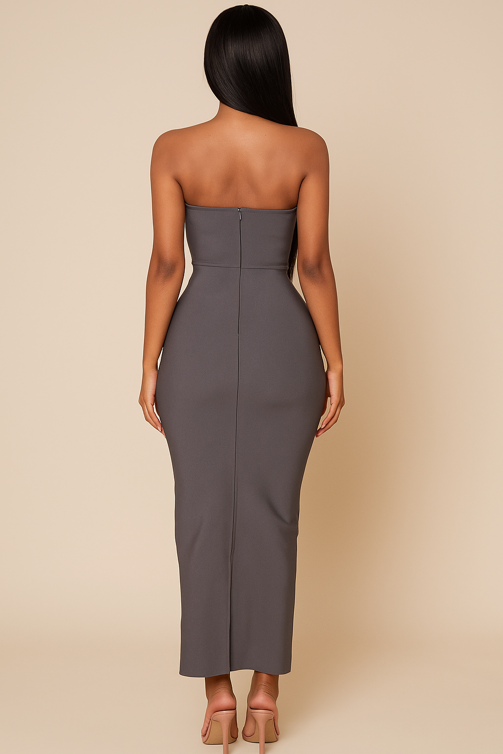 Marceline™ Crystal Serpent Sculpt Maxi Dress - Image 3